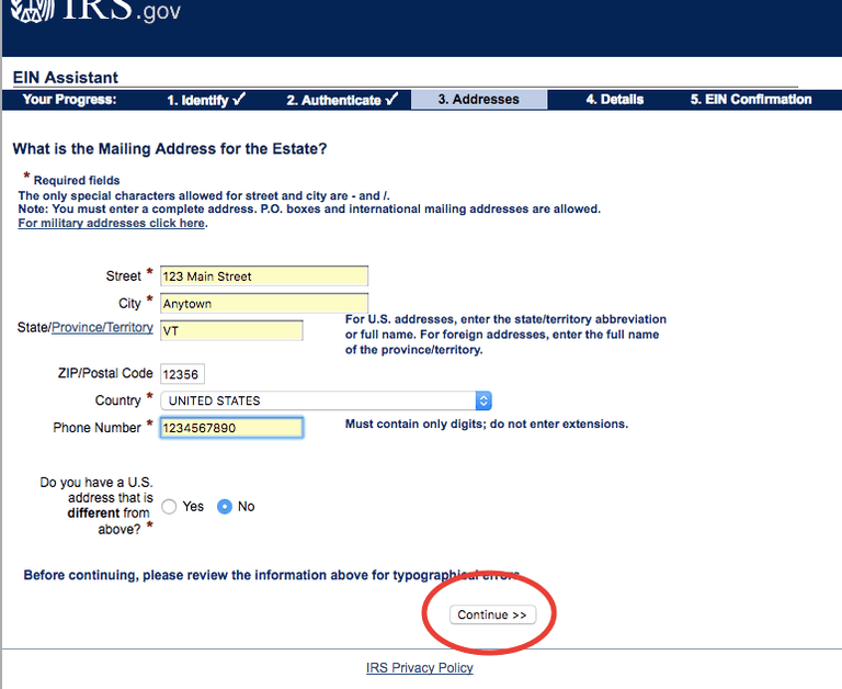 Estate Identification Number Example How To Apply For an EIN For Probate | Trust & Will